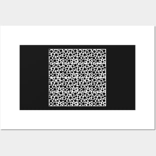 black and white polka dot pattern Posters and Art